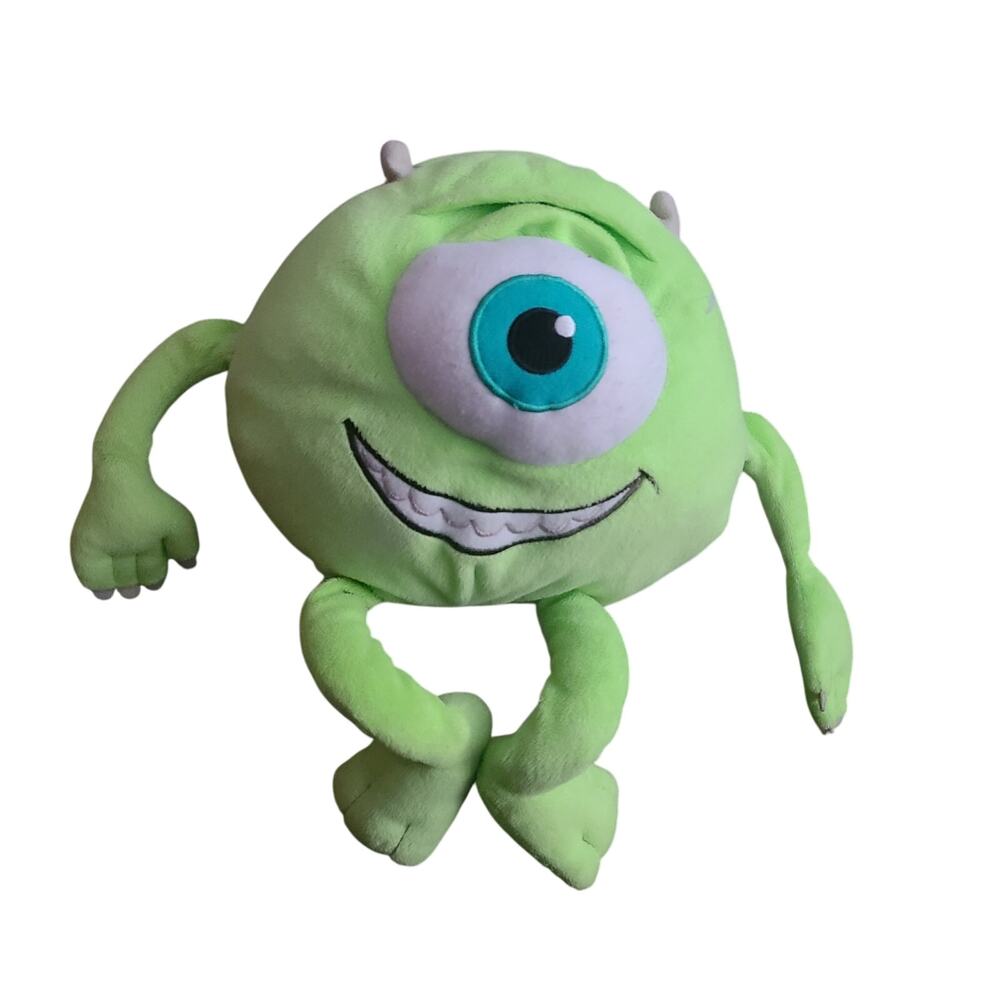 Disney Pixar Monsters Inc Mike Wazowski Plush Stuffed Toy 13” One Eyed Soft
